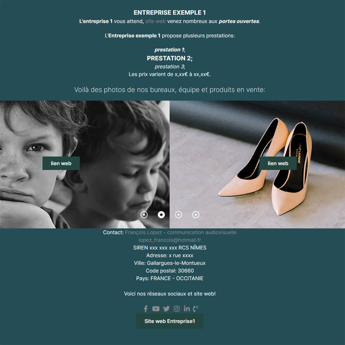 Page exemple